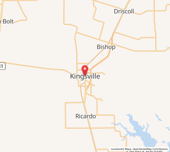 Map of Kingsville, Texas