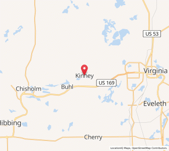 Map of Kinney, Minnesota