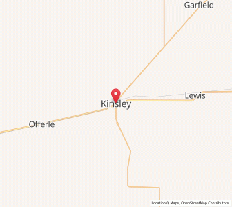 Map of Kinsley, Kansas