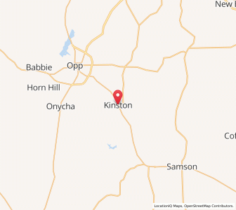 Map of Kinston, Alabama