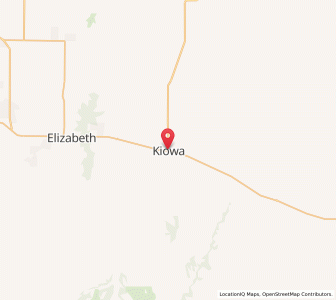 Map of Kiowa, Colorado