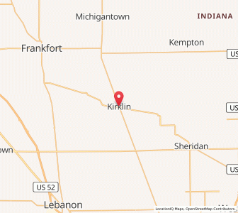 Map of Kirklin, Indiana