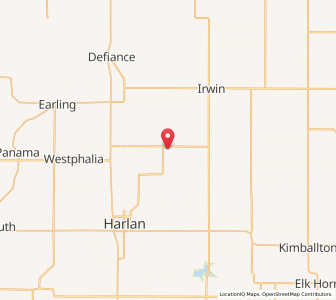 Map of Kirkman, Iowa
