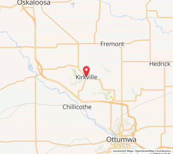 Map of Kirkville, Iowa