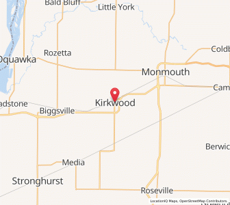 Map of Kirkwood, Illinois