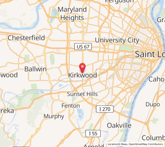 Map of Kirkwood, Missouri