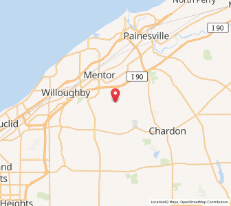 Map of Kirtland Hills, Ohio