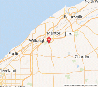 Map of Kirtland, Ohio