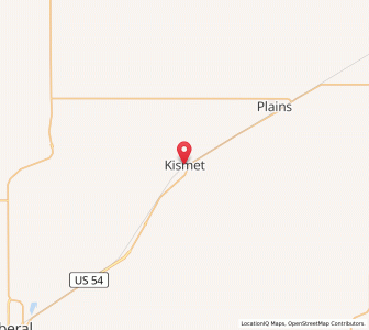 Map of Kismet, Kansas