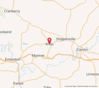 Map of Knox, Pennsylvania