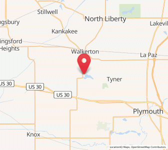 Map of Koontz Lake, Indiana