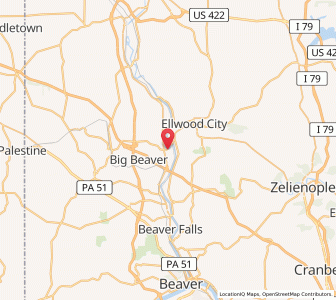 Map of Koppel, Pennsylvania