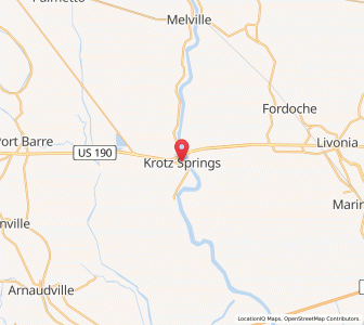 Map of Krotz Springs, Louisiana