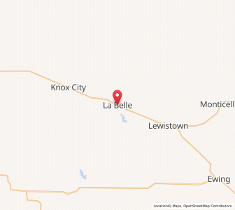 Map of La Belle, Missouri