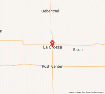 Map of La Crosse, Kansas