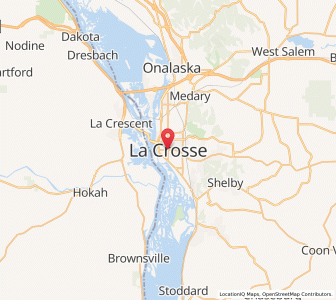 Map of La Crosse, Wisconsin