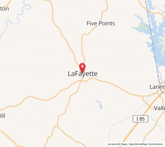 Map of La Fayette, Alabama