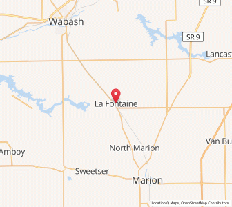 Map of La Fontaine, Indiana