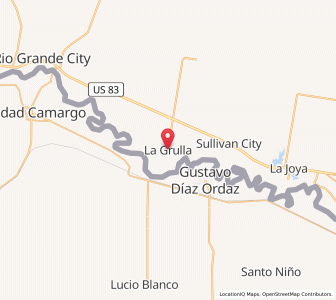 Map of La Grulla, Texas