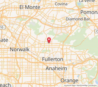 Map of La Habra, California