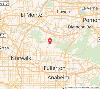 Map of La Habra Heights, California