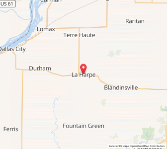 Map of La Harpe, Illinois