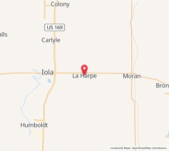 Map of La Harpe, Kansas