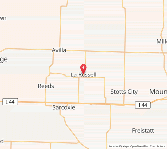 Map of La Russell, Missouri