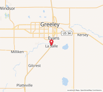 Map of La Salle, Colorado