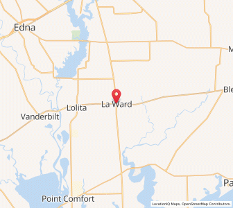 Map of La Ward, Texas