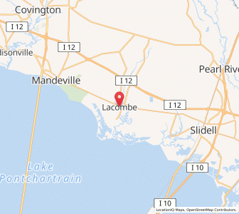 Map of Lacombe, Louisiana