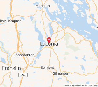 Map of Laconia, New Hampshire