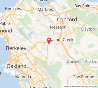 Map of Lafayette, California