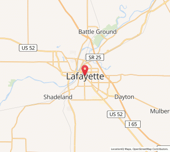 Map of Lafayette, Indiana