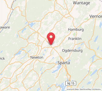 Map of Lafayette, New Jersey