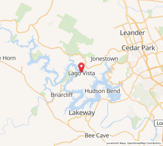 Map of Lago Vista, Texas