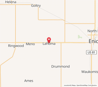 Map of Lahoma, Oklahoma