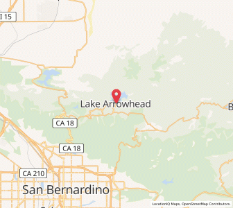 Map of Lake Arrowhead, California