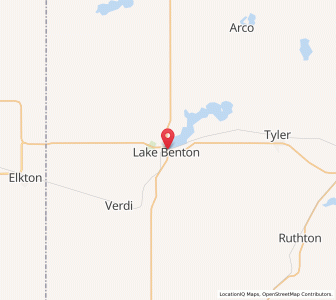 Map of Lake Benton, Minnesota