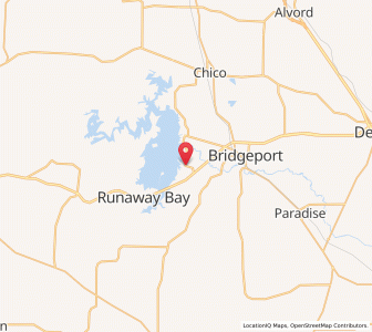 Map of Lake Bridgeport, Texas