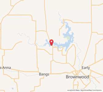 Map of Lake Brownwood, Texas