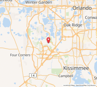 Map of Lake Buena Vista, Florida