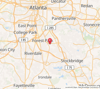 Map of Lake City, Georgia
