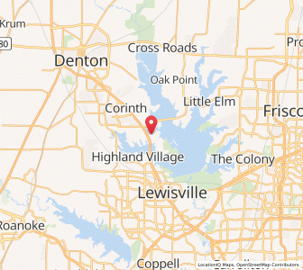 Map of Lake Dallas, Texas