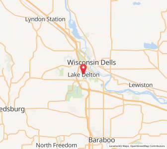 Map of Lake Delton, Wisconsin