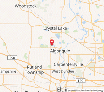 Map of Lake in the Hills, Illinois