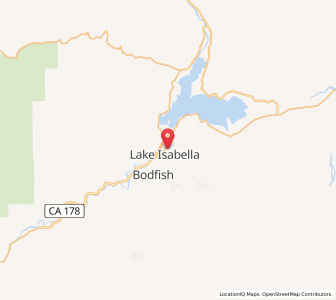 Map of Lake Isabella, California