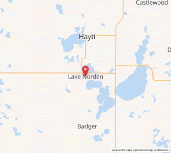 Map of Lake Norden, South Dakota