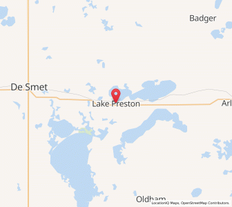 Map of Lake Preston, South Dakota