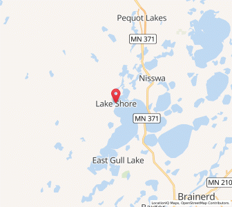 Map of Lake Shore, Minnesota
